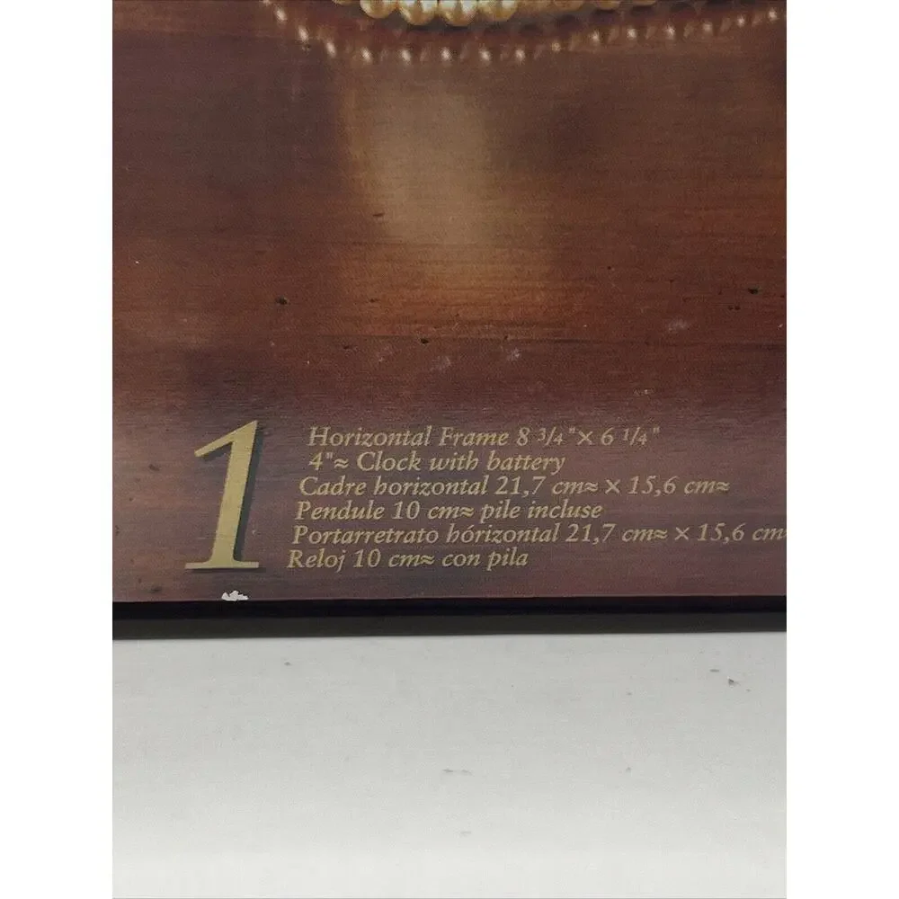 Cristal d' Arques Crystal Petals 24% crystal Photo Frame & Clock Md France C5